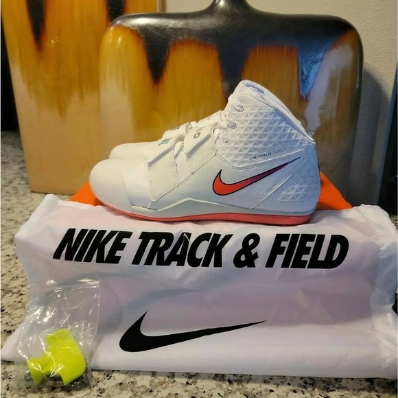 Nike Mens Zoom Javelin Elite 3 White Flash Crimson Black AJ8119-100 Size 14